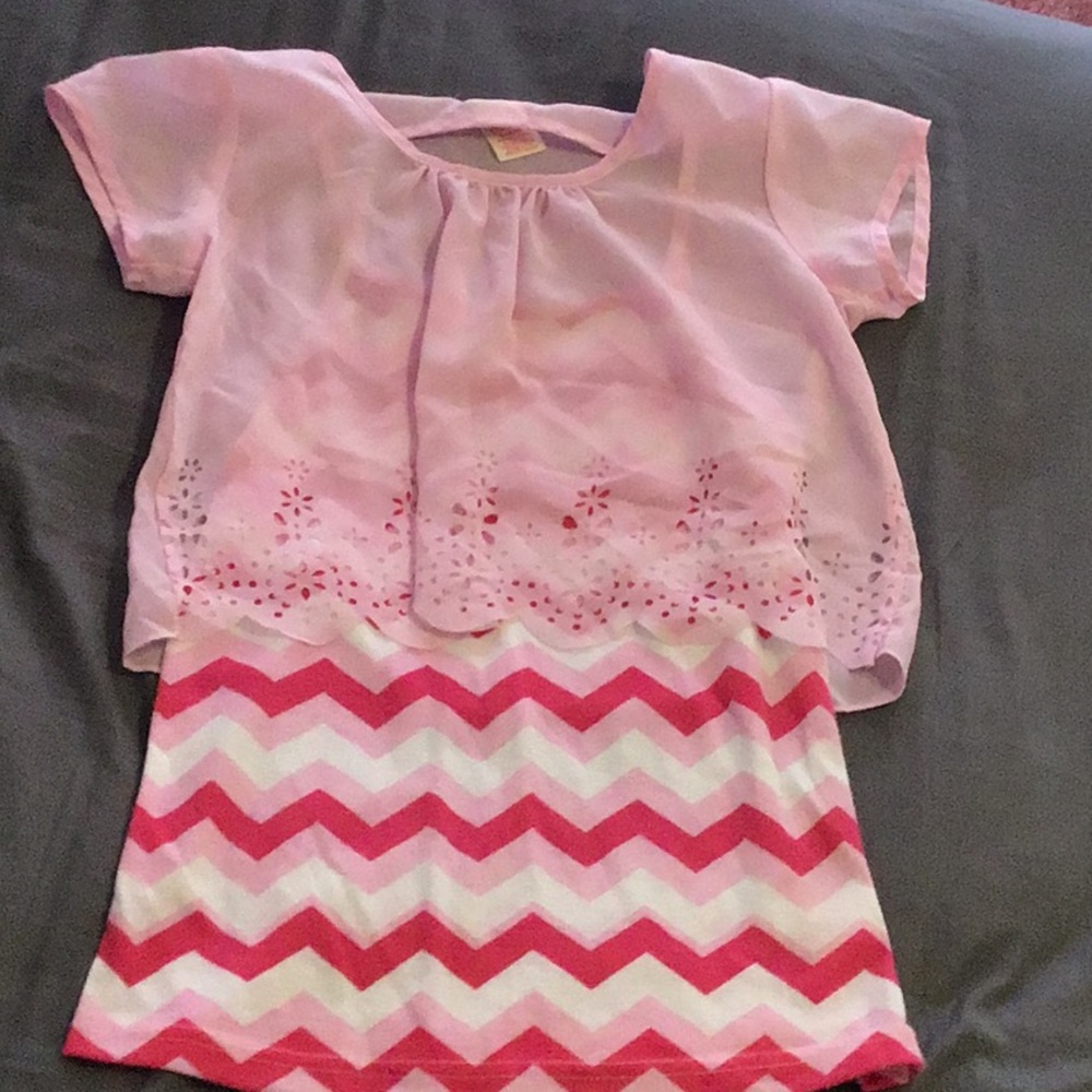 Faded Glory Cute Tank Top With Shear Top Over